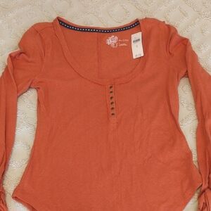 Anthropologie Pilcro Scoop Neck Henley
